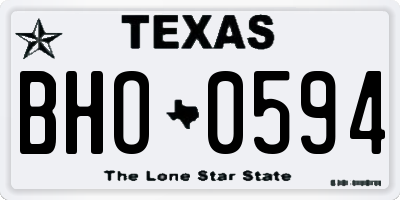TX license plate BHO0594