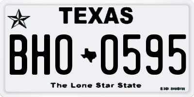 TX license plate BHO0595