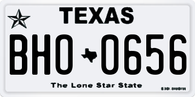 TX license plate BHO0656