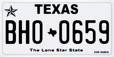 TX license plate BHO0659