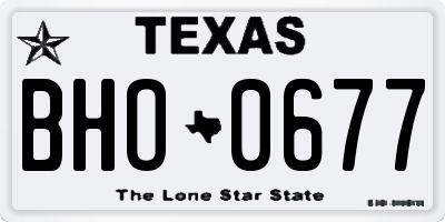 TX license plate BHO0677
