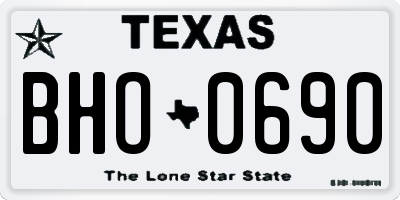 TX license plate BHO0690