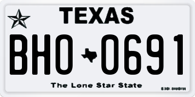 TX license plate BHO0691
