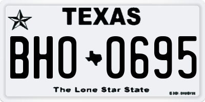TX license plate BHO0695
