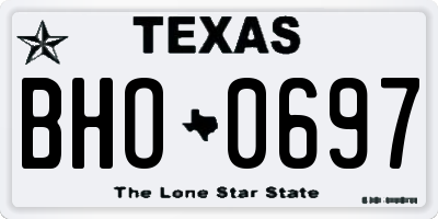 TX license plate BHO0697
