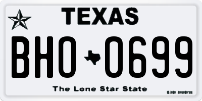 TX license plate BHO0699