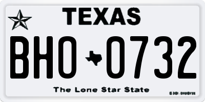 TX license plate BHO0732
