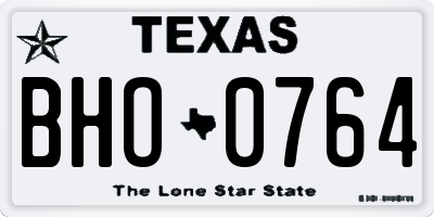 TX license plate BHO0764