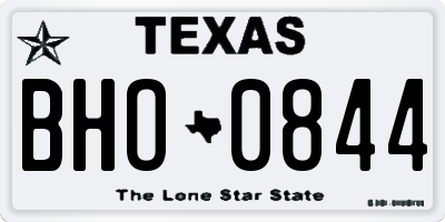 TX license plate BHO0844