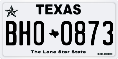 TX license plate BHO0873