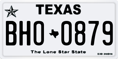 TX license plate BHO0879