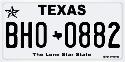 TX license plate BHO0882