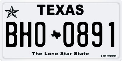 TX license plate BHO0891