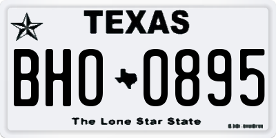 TX license plate BHO0895