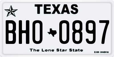 TX license plate BHO0897