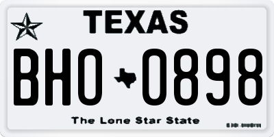 TX license plate BHO0898