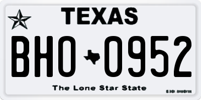 TX license plate BHO0952