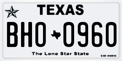 TX license plate BHO0960