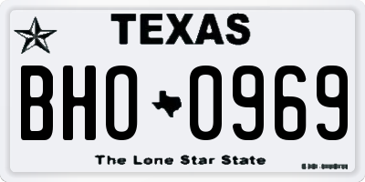 TX license plate BHO0969