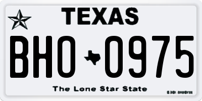 TX license plate BHO0975