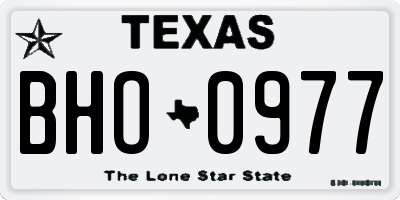 TX license plate BHO0977
