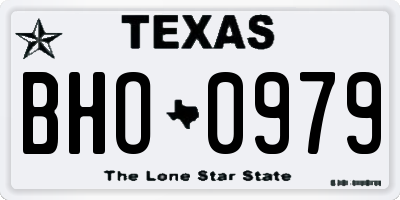 TX license plate BHO0979