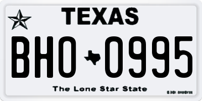 TX license plate BHO0995