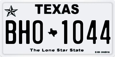 TX license plate BHO1044