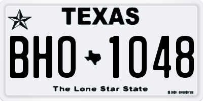 TX license plate BHO1048