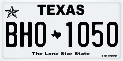 TX license plate BHO1050