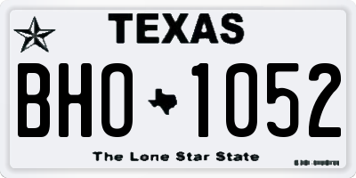 TX license plate BHO1052