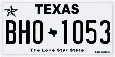 TX license plate BHO1053
