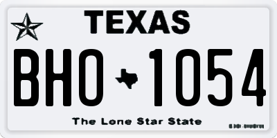 TX license plate BHO1054