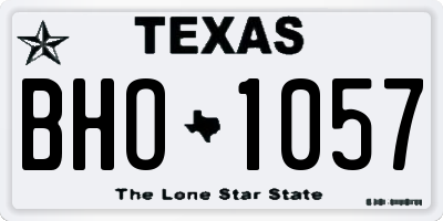 TX license plate BHO1057