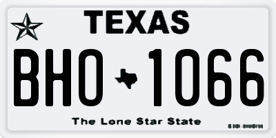 TX license plate BHO1066