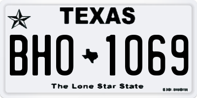 TX license plate BHO1069