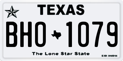 TX license plate BHO1079