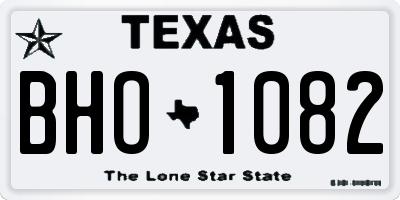 TX license plate BHO1082