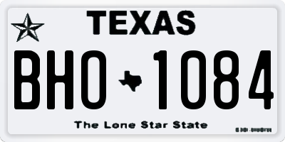 TX license plate BHO1084