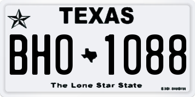 TX license plate BHO1088