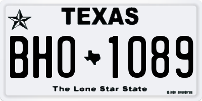 TX license plate BHO1089