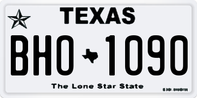 TX license plate BHO1090