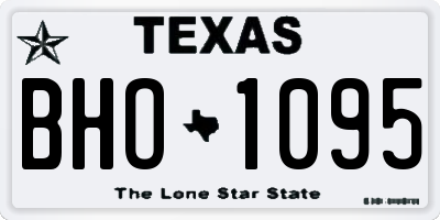 TX license plate BHO1095