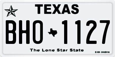 TX license plate BHO1127