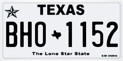 TX license plate BHO1152