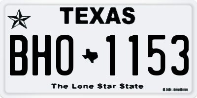 TX license plate BHO1153