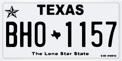 TX license plate BHO1157