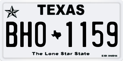 TX license plate BHO1159
