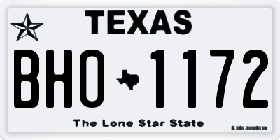 TX license plate BHO1172