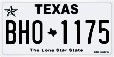 TX license plate BHO1175